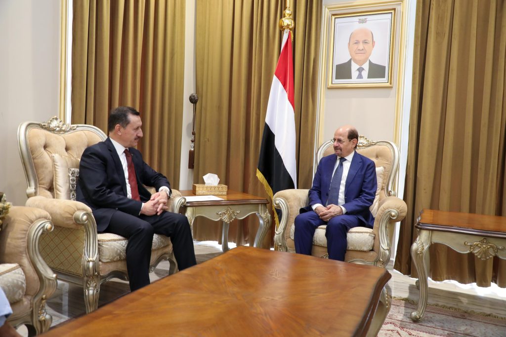The Foreign Minister meets with the Chargé d'Affaires of the Turkish Embassy in Yemen.