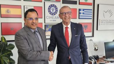 The Minister of Agriculture, Irrigation, and Fisheries discusses joint cooperation with the International Center for Mediterranean Agricultural Studies.