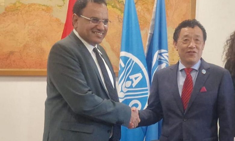 The Minister of Agriculture, Irrigation, and Fisheries discusses strengthening bilateral cooperation with the FAO Director.
