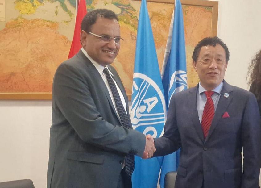 The Minister of Agriculture, Irrigation, and Fisheries discusses strengthening bilateral cooperation with the FAO Director.