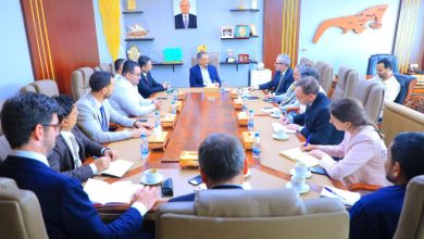 The State Minister and Governor of Aden discusses strengthening cooperation with European Union ambassadors.
