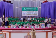 King Salman Relief Center delivers vocational bags to beneficiaries of the empowerment project in Shabwa.