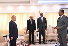 The Chairman of the Leadership Council receives the credentials of the Ambassador of the Federal Republic of Somalia.