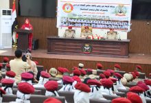 The Defense Minister attended the graduation ceremony for the first batch of university doctors from Jundouh School in Aden.