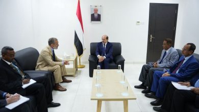 The Foreign Minister meets with the UN Resident Coordinator in Yemen during a visit to Aden.