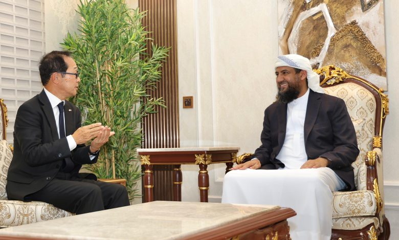 A member of the Presidential Leadership Council discusses ways to strengthen bilateral relations with the Japanese ambassador.