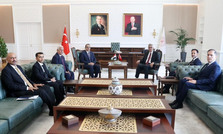 The Health Minister discusses activating health cooperation protocols and strengthening the bilateral partnership with his Turkish counterpart.