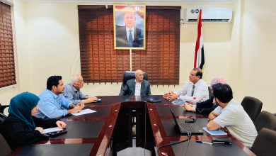 The Minister of Water discusses with international partners support for water supply in Aden, Taiz, and Lahij.