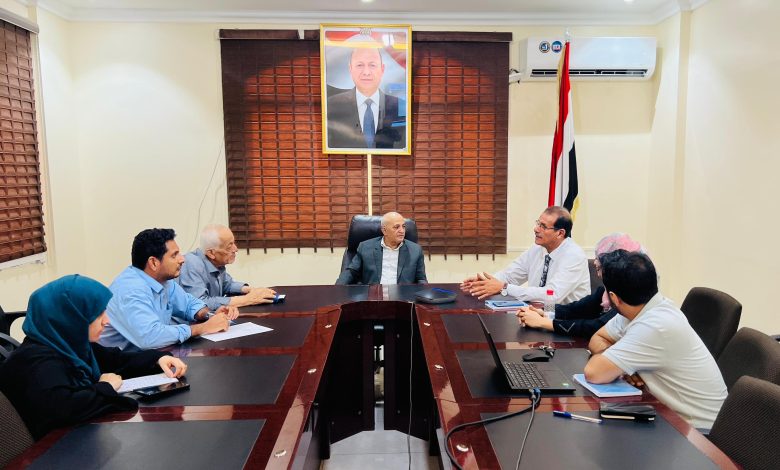 The Minister of Water discusses with international partners support for water supply in Aden, Taiz, and Lahij.