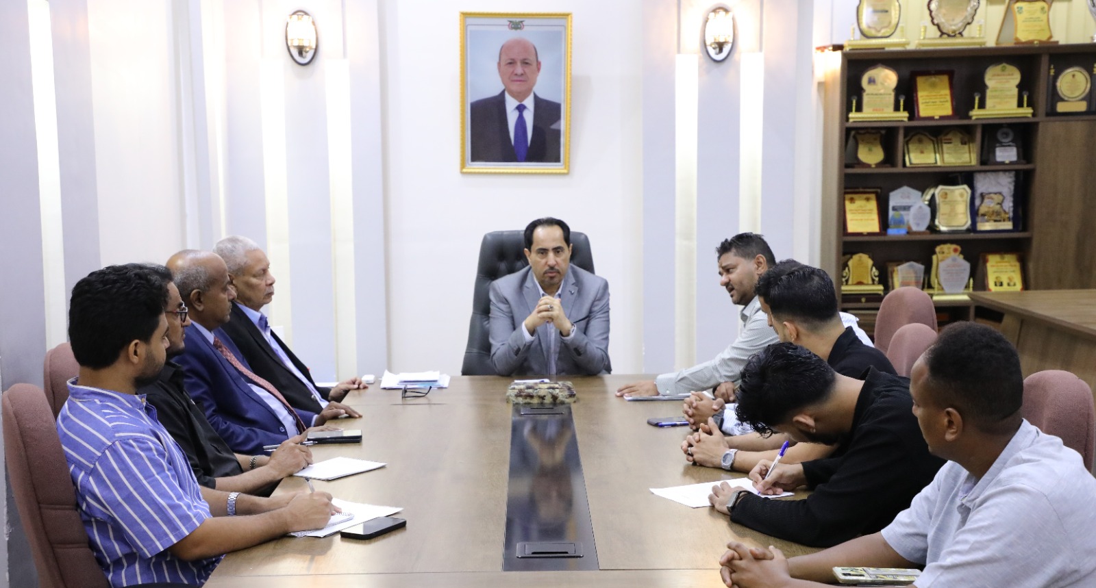 The Minister of Youth and Sports praises the progress of infrastructure projects at Al Wahda Club.