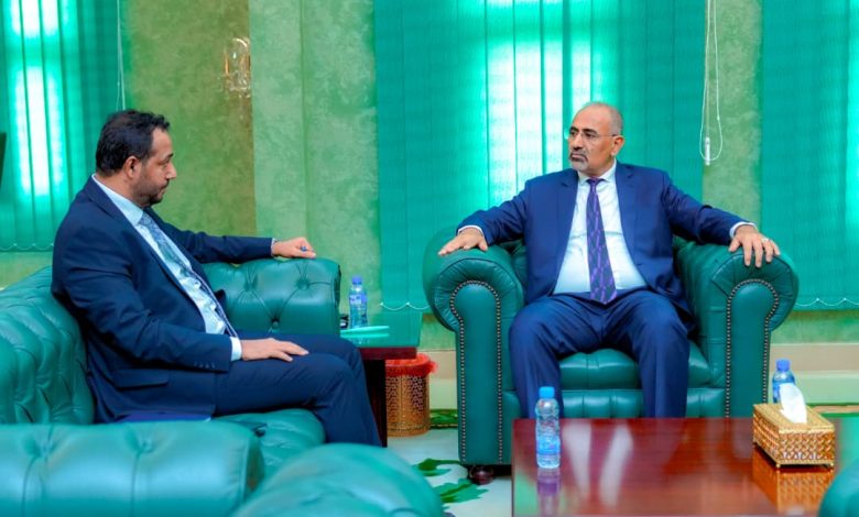 Council member Major General Aidrous Al-Zubaidi reviews preparations for the new school year with the Minister of Education.