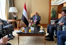 Council member Tariq Saleh discusses efforts to combat Iranian arms smuggling with the U.S. chargé d'affaires.