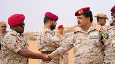 The Defense Minister reviews the conditions of the Second Division of the National Shield Forces in Al-Wadiah.