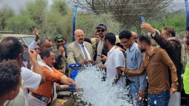 The Speaker of the House inaugurates water and development projects in Al-Mafer, costing over $350,000.