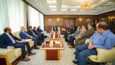 Two members of the Leadership Council meet with the President of the Supreme Judicial Council, the Chief Justice, and the Attorney General.
